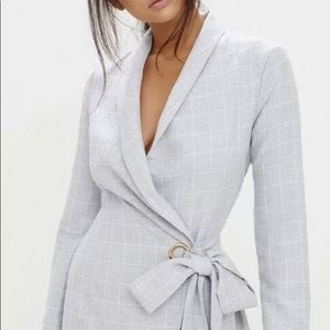Pretty Little Liars Deep V Blazer Wrap Dress